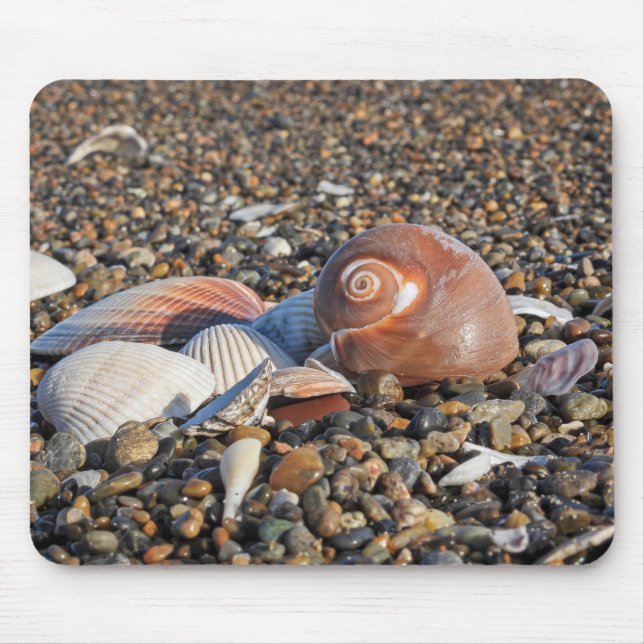 beach, shells, ocean mouse mat (Front)