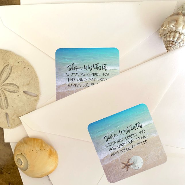 Beach Shells Return Address Envelope Seal (Creator Uploaded)