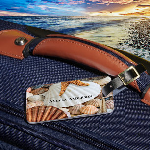 Beach Shells Starfish Luggage Tag
