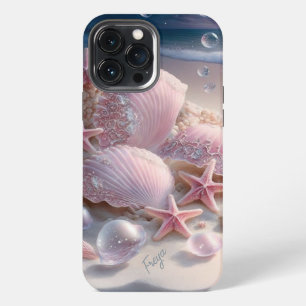 Beach Shells Trendy Modern Girly Personalised Name iPhone 13 Pro Max Case