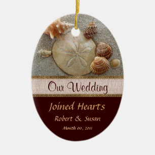 Beach Shells Wedding Favour Ceramic Tree Decoration