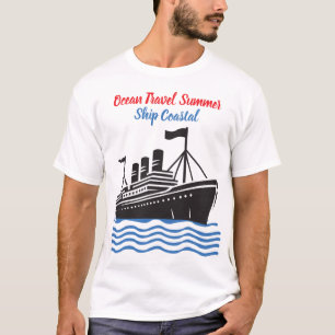 Beach & Ship Coastal Design – Ocean Travel Summer T-Shirt