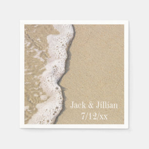 Beach Shore Custom Cocktail Napkins