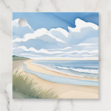 Beach Shore Walk | Coastal Ocean Watercolor