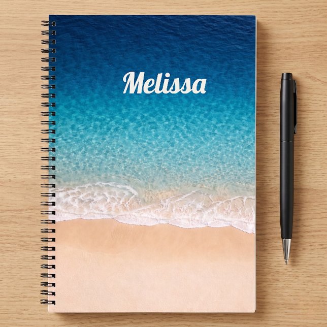 Beach Shoreline Custom Name Notebook (Creator Uploaded)