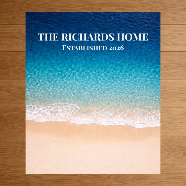 Beach Shoreline Custom Name Poster (Creator Uploaded)