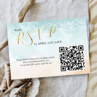 Beach Shoreline Destination Wedding QR Code