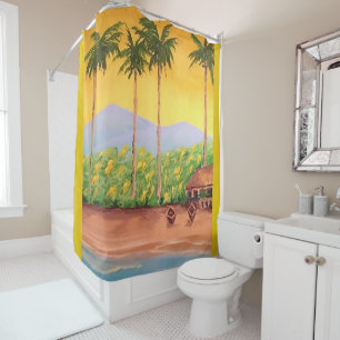 Beach  shower curtain