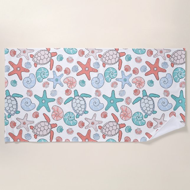 Beach Shower Curtain Towel (Front)