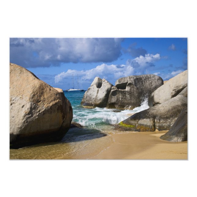 Beach side at Virgin Gorda, British Virgin Photo Print (Front)