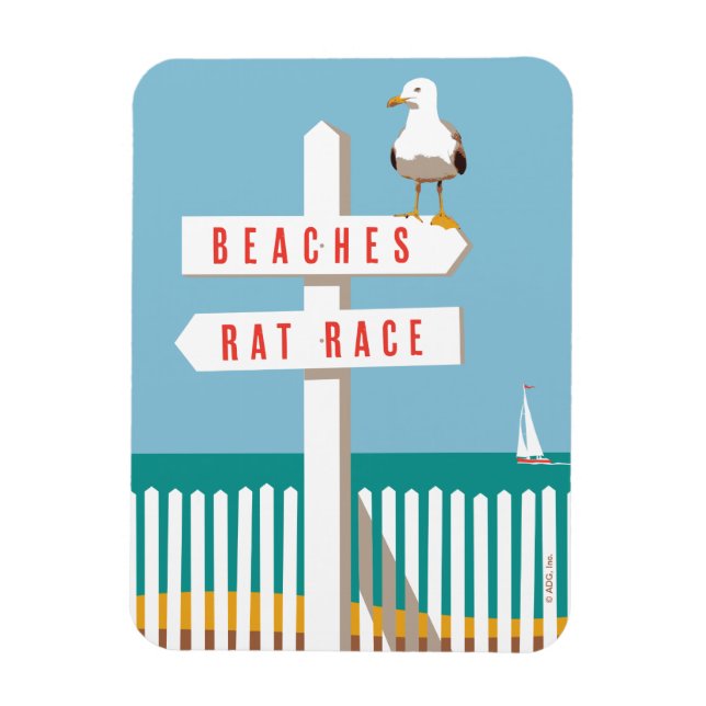 Beach Sign Post Magnet (Vertical)