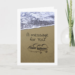 BEACH SIGN SAYS **HAPPY BIRTHDAY TO YOU** CARD