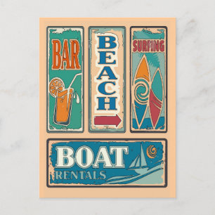 Beach Signs Postcard