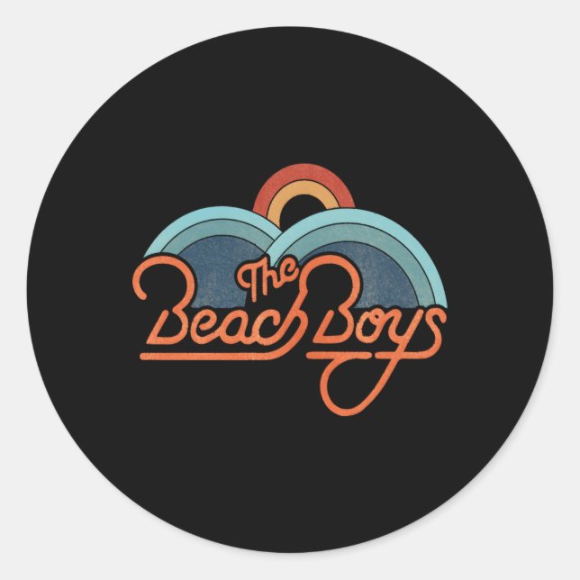 Beach Simple Sun Classic Round Sticker (Front)