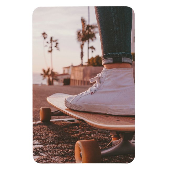 beach skating magnet (Vertical)