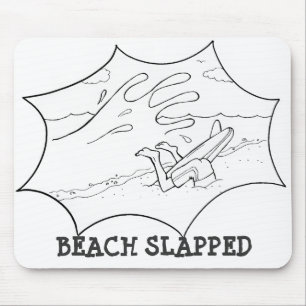 Beach Slapped Surfer Mouse Mat