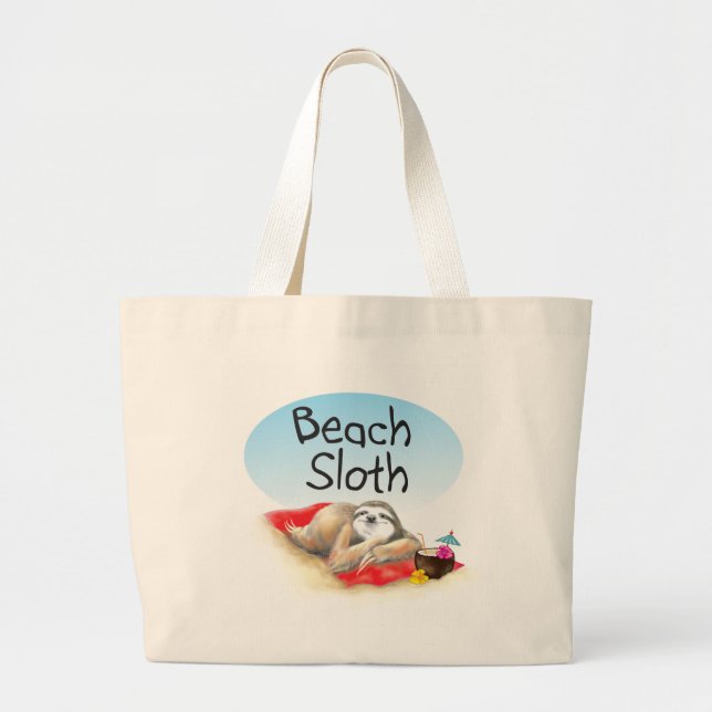 Beach Sloth Tote (Front)
