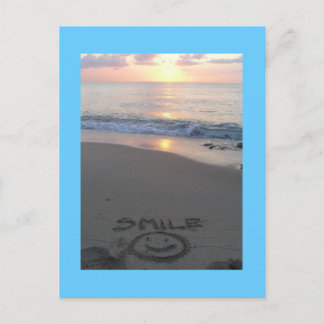 beach smile postcard