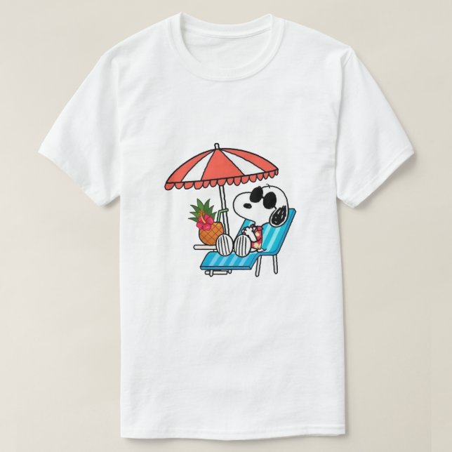 Beach Snoopy Summer Holiday T-Shirt (Design Front)