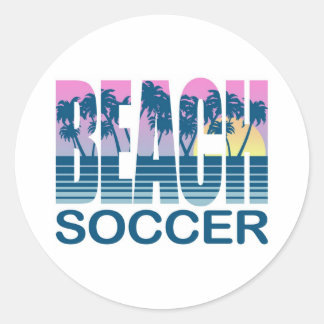Beach Soccer Classic Round Sticker