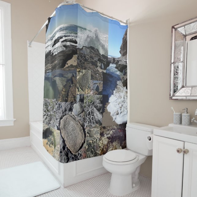 Beach South Head Arai-te-uru New Zealand Shower Curtain (In Situ)