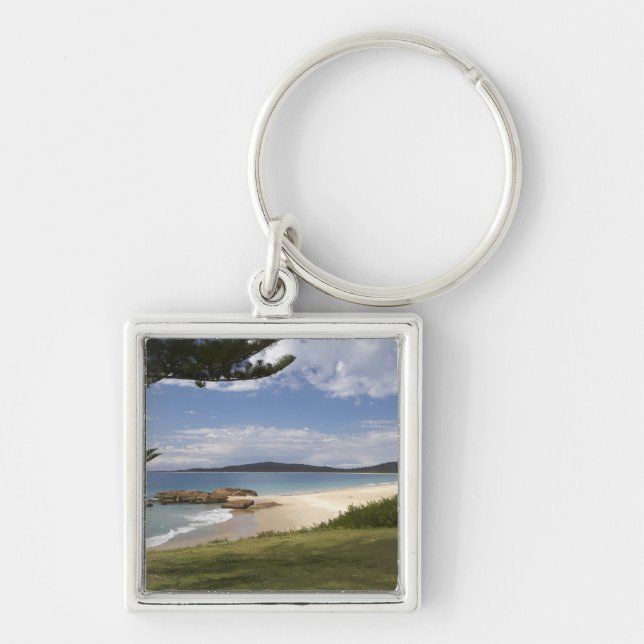 Beach, South West Rocks, New South Wales, Key Ring (Front)