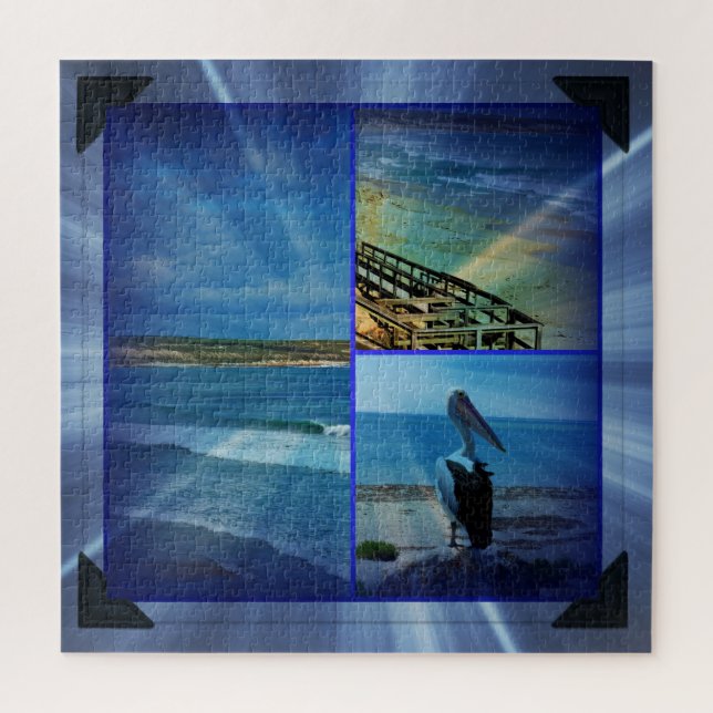 Beach Sparkle Photo Collage, Jigsaw Puzzle (Vertical)