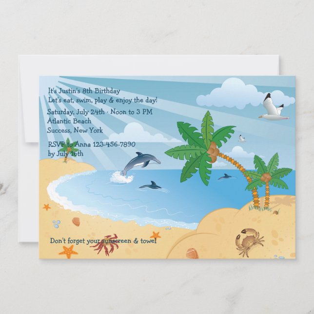 Beach Spot Invitation (Front)