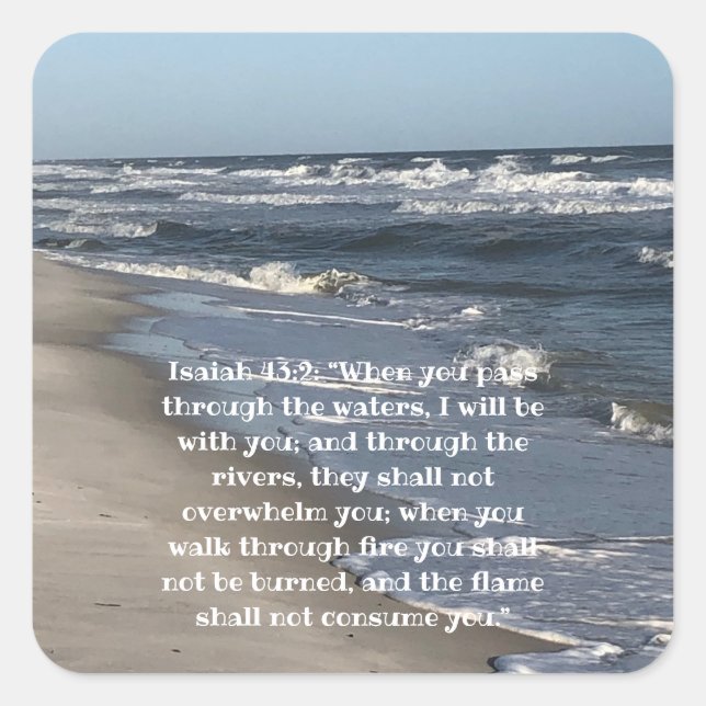 Beach Square Sticker (Front)