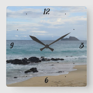 Beach Square Wall Clock