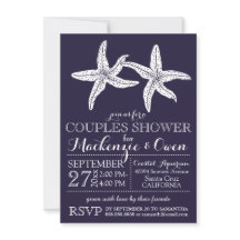 Beach Starfish Couples Wedding Bridal Shower