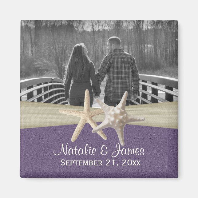 Beach Starfish Photo Magnet (Front)