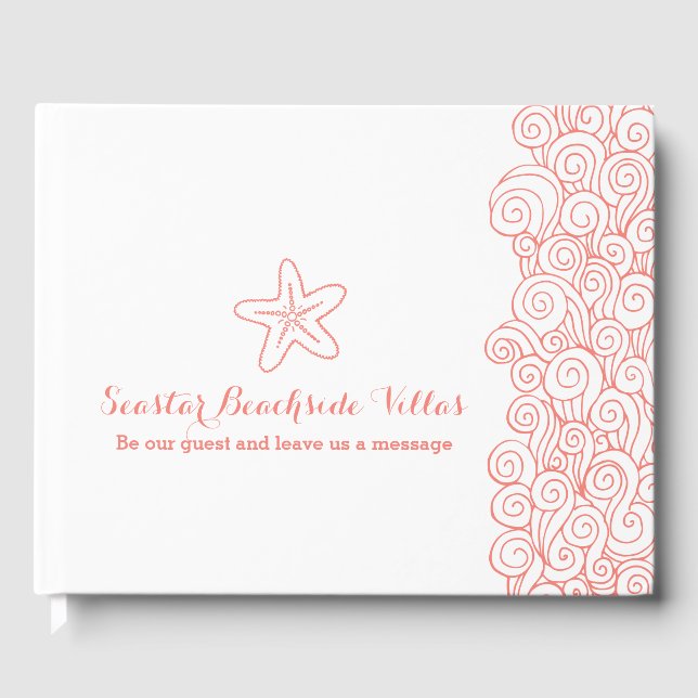 Beach starfish property letting coral guest book (Front)