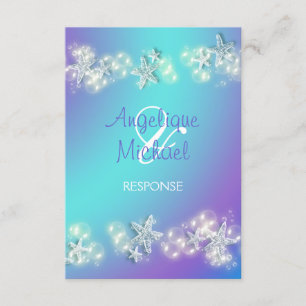 Beach starfish rsvp response wedding