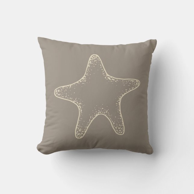Beach Starfish Sea Coral Throw Pillow Decor Gift (Front)