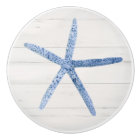 Beach Starfish Shell Modern Blue White Barn Wood