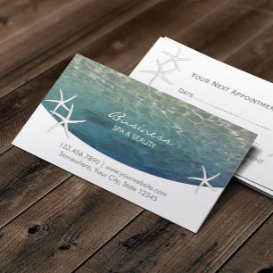 Beach & Starfish SPA & Beauty Salon Appointment Card