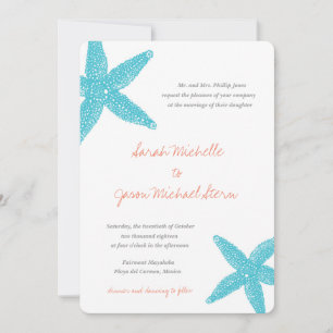 Beach Starfish Wedding Invitation