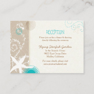 Beach Starfish Wedding Reception Enclosure Cards