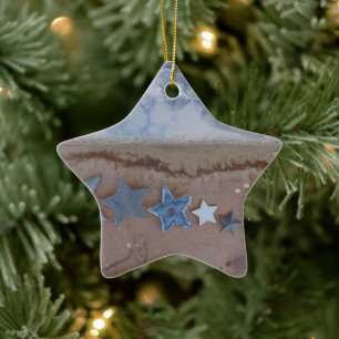 Beach Stars Ceramic Ornament