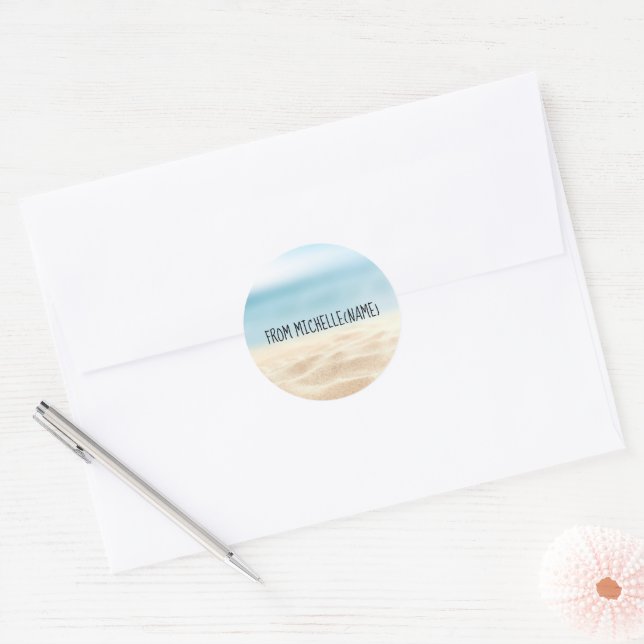 Beach Sticker to Close an Envelope (Envelope)