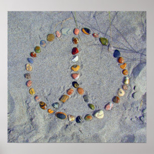Beach Stone Peace Sign
