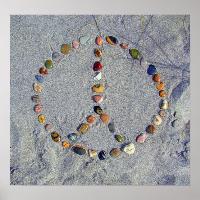 Beach Stone Peace Sign (Front)