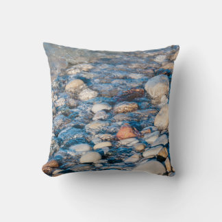 Beach stones on the lake shore cushion