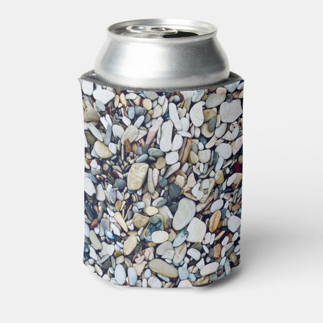 Beach Stones Pebbles Can Cooler (Can Back)