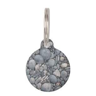 Beach Stones Shells Pebbles Rocks Painting Art Pet Tag