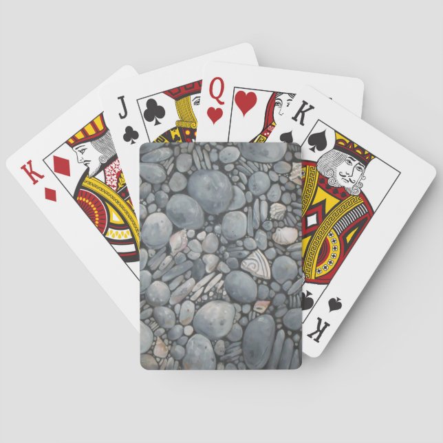 Beach Stones Shells Pebbles Rocks Painting Art Playing Cards (Back)