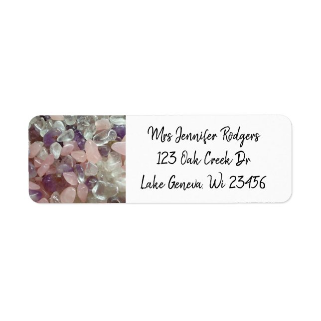 Beach Stones White and Purple Gems (Front)