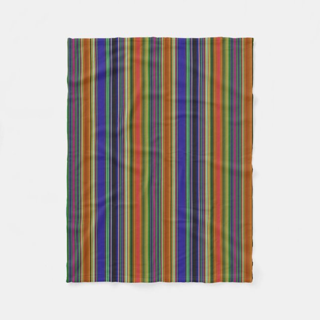 Beach Stripes Fleece Blanket (Front)