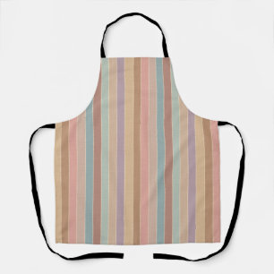 Beach Stripes With Pearls On a Faded Pastel Beach Apron